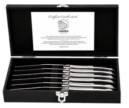 Laguiole Style de Vie 6-Piece Steak Knives Set Luxury Line Stainless Steel
